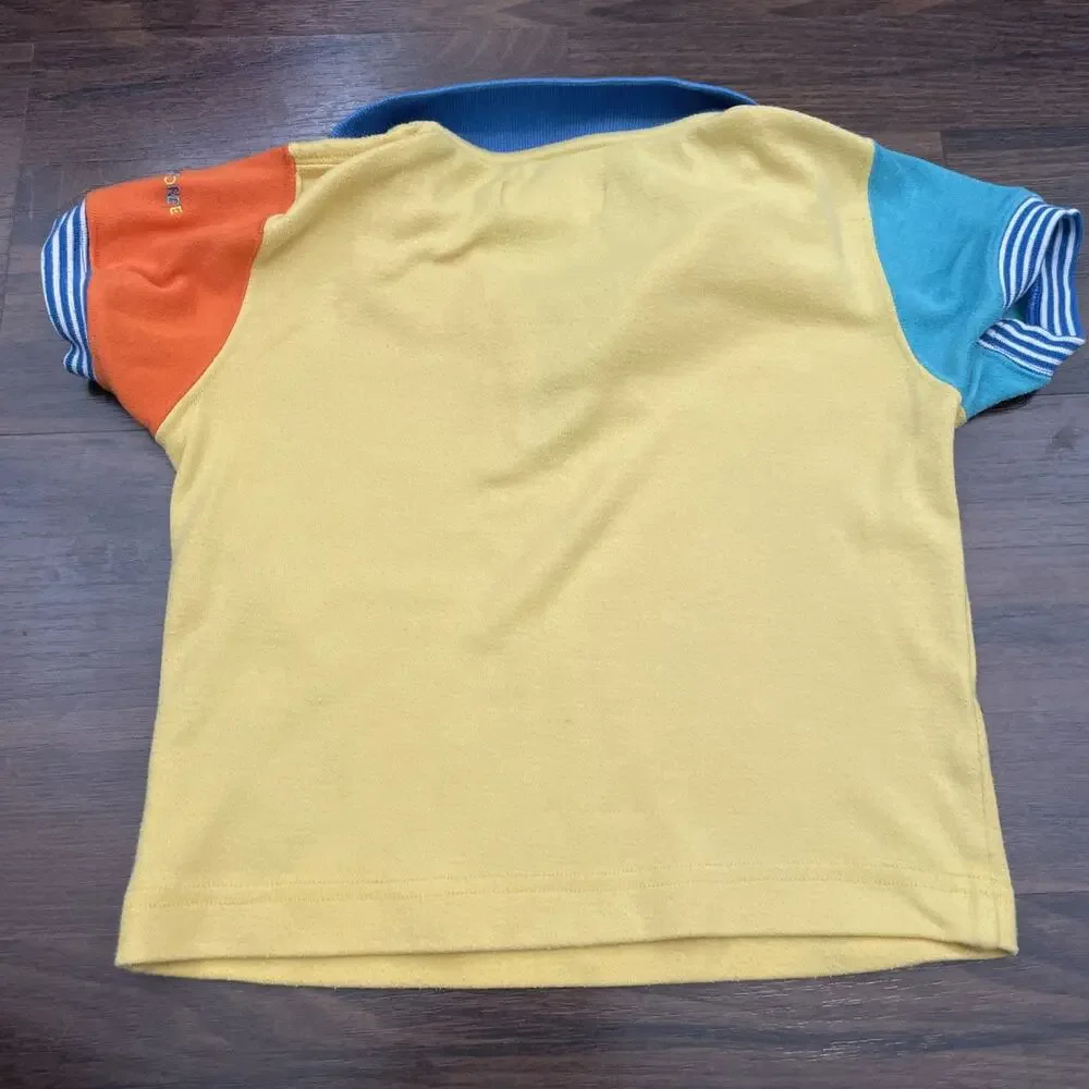 VTG LOT 90s Gymboree Rainbow Tag Colorblock Pants Polo Long Sleeve XS & Small